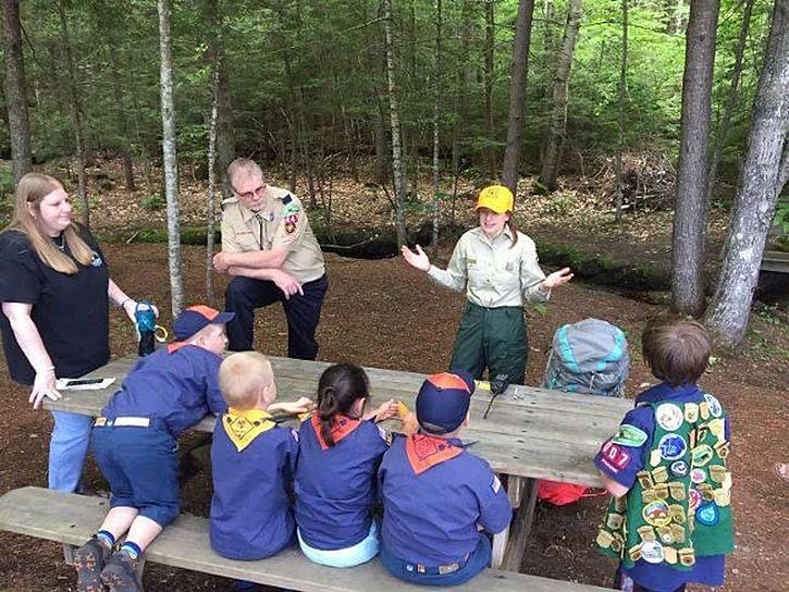 Forest Ranger explains what to expect on the nature walk and scavenger hunt
